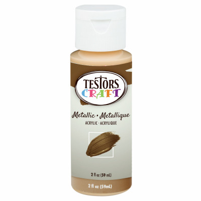 Acrylic Craft Paint, Gold Metallic, 2-oz.