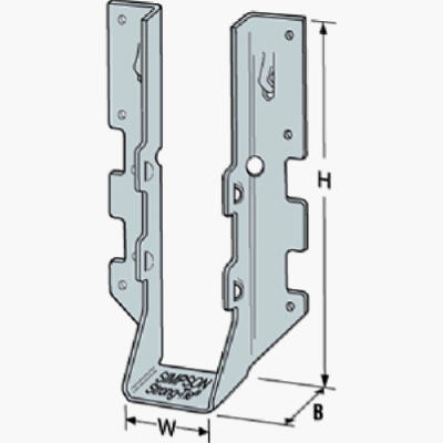 Face Mount Joist Hanger Z-Max, 2 x 6 In.