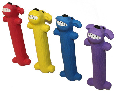 Loofa Latex Plush, Squeaky Dog Toy, Assorted Styles, 6 In.