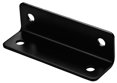 Corner Brace, Black Steel, 5 In.