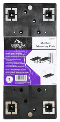 Plastic Mailbox Mounting Board, Black