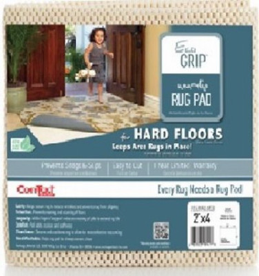 Anti-Slip Rug Grip Pad for Hard Floors, 2 x 4 Ft.