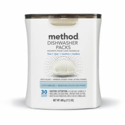 Free and Clear Dishwasher Detergent Pod Packs, 30-Ct.