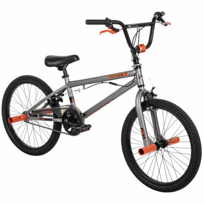 Kids' Freestyle Revolt BMX Bike, Metaloid Smoked Chrome Frame, 20 In.