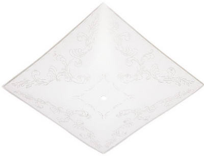 Light Cover, Square White Floral, 12-In. (12 pieces)