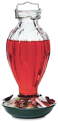 Hummingbird Feeder,  Fluted Glass, 20-oz. (4 pieces)