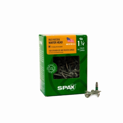 #8 x 1-1/4" Exterior Wafer Head Wood Deck Screws  Construction Torx T-Star Plus (195 EA) 1 LB