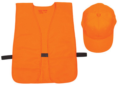 Hat & Vest Combo, Orange, One Size