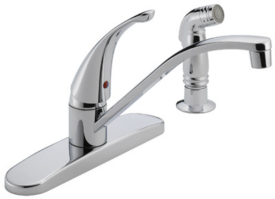 Kitchen Faucet With Side Spray, Single-Lever, Chrome
