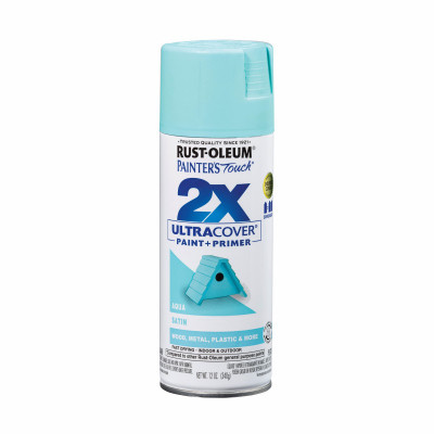 Painter's Touch 2X Spray Paint, Satin Aqua, 12-oz.