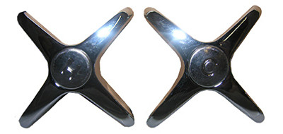 Cross Faucet Handles, Chrome, Pr.