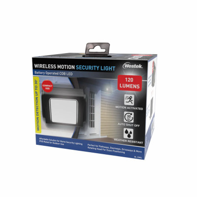 LED Compact Motion-Sensor Security Light, Battery Operated
