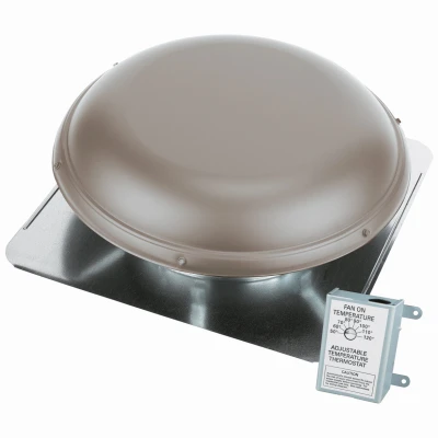 Roof-Mount Attic Ventilator, Weatherwood, 1650-Sq. Ft.