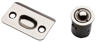Cabinet Catch, Drive In Ball, Satin Nickel