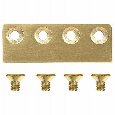 Sliding Door Connecting Adaptor, Brushed Gold