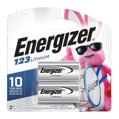 3V Photo Lithium Batteries, 123, 2 Pack