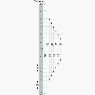 Strap Tie Connector, 20 Gauge Steel, 9 In.