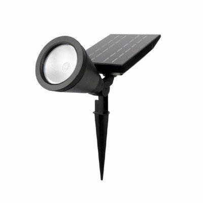 Solar LED Spotlight, Metal, 200 Lumens (6 pieces)