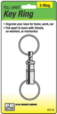 Pull-Apart Key Ring, Siver (5 pieces)