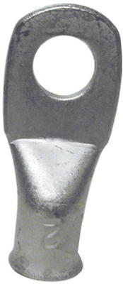 Tin-Plated Copper Lug, 3/8-In. Stud Size, 2 AWG, 2-Pk.