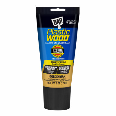 Plastic Wood Latex Wood Filler, Gold, 6 oz. Tube