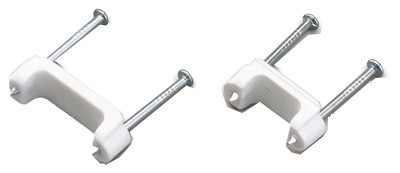 Plastic Staples, White, 3/4 -In., 15-Pk.
