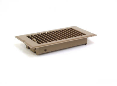 Metal Mobile Home Floor Register, Brown, 5-3/8 x 10-3/16 In.