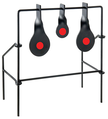Triple Spinner Target, Black & Orange Metal