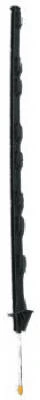 Electric Fence Post, Self-Insulating, 8 Holders, Black Poly, 48 In.