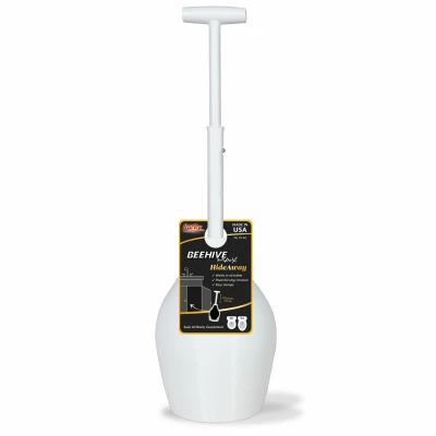 Beehive Max Hideaway Toilet Plunger with Holder