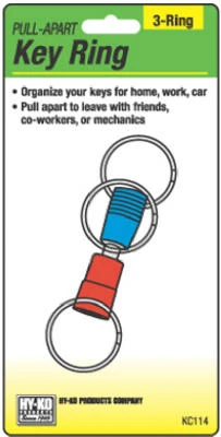Key Ring, 3-Way, Pull Apart (5 pieces)