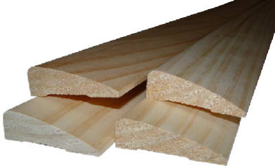 Solid Pine Moulding, Ranch Base, 7/16 x 3.25 In. x 8 Ft. (4 pieces)
