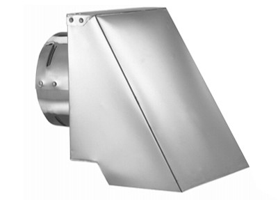 Pellet Pipe Vent Horizontal Cap, Square with 4 In. Inner Diameter