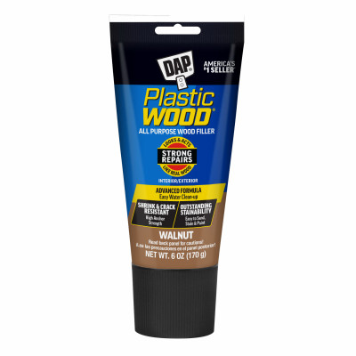 Plastic Wood Latex Wood Filler, Walnut, 6 oz. Tube