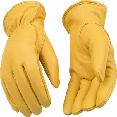 Men's Full-Grain Deerskin Leather Gloves, Large
