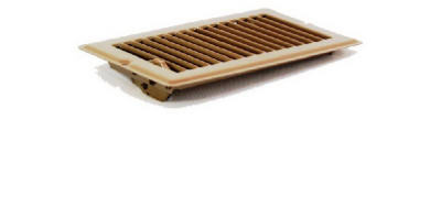 Metal Mobile Home Floor Register, Brown, 5-3/8 x 9-3/8 In.