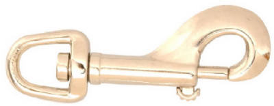 Die Cast Zinc with Nickel Finish Swivel Round Eye Bolt Snap, 5/8 In.