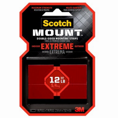 Extreme Double-Sided Mounting Strips, 1 x 3 In., 8-Ct.