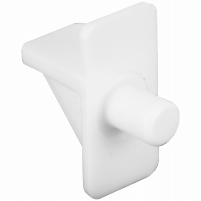 5-Lb. Shelf Support Pegs, White Plastic, 1/4 In., 8-Pk.