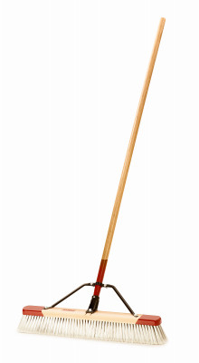 Push Broom, Fine Debris, Smooth to Semi-Smooth Surface, 24 In.