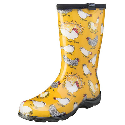 Rain & Garden Boots, Chicken Daffodil Yellow, Women's Size 8