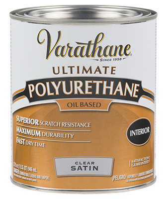 Satin Interior Oil-Based Premium Polyurethane, Qt.
