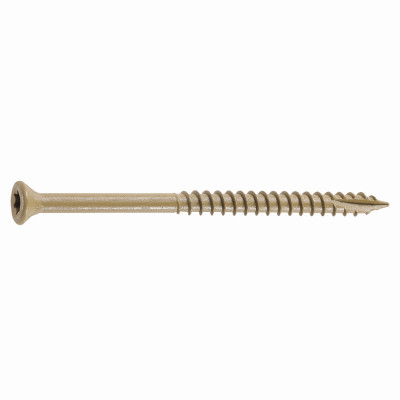 Deck Screws With Bit, Gold, 3 In., 350-Pk.