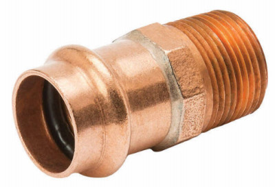 1/2 In. Press by Male Copper Pipe Adapter