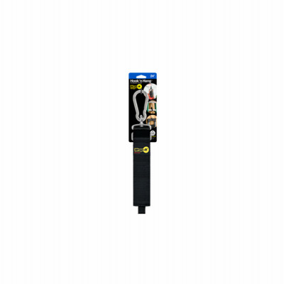 Hook 'N Hang Cord Storage Strap, Black 2 x 24 In.