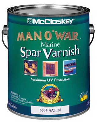 Man O'War Marine Spar Varnish, Satin, 1 Gallon (2 pieces)