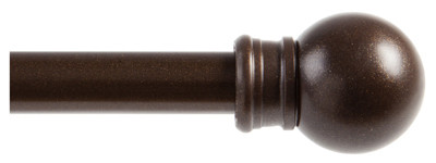 Fiona Cafe Curtain Rod, Bronze, 7/16 x 28 to 48 In.