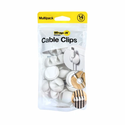 14-Pc. Cable Clips Assortment, White