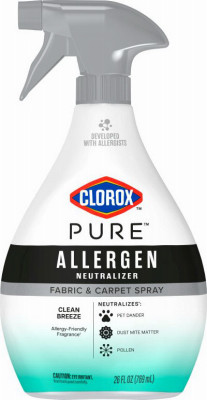 Clorox PURE Allergen Neutralizer Fabric and Carpet Spray, Clean Breeze, 26 Fl Oz.