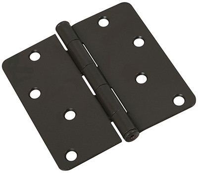 Door Hinge, Interior, Oil-Rubbed Bronze, 4 In.
